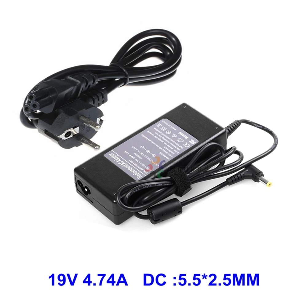 90W Laptop Power Supply 19V 4.74A 5.5*2.5mm AC Adapter Charger For ASUS