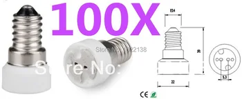 

100pcs E14 to MR16 LED socket adapter lamp holder converter extender E14-MR16 Led Light Bulb halogen lamp base converter socket