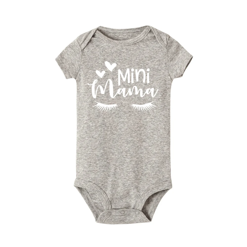 Mama's Mini me/Новинка года, комбинезон с короткими рукавами для новорожденных девочек летний пляжный костюм для детей возрастом от 0 до 24 месяцев - Цвет: R236-SRPGY-