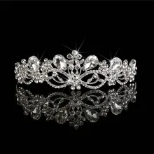 

Wedding Hairwear Jewelry Tiara Bride Wedding Rhinestone Hair Accessories Crystal Hair Ornaments Diadem Hair Flowers Queen Crown