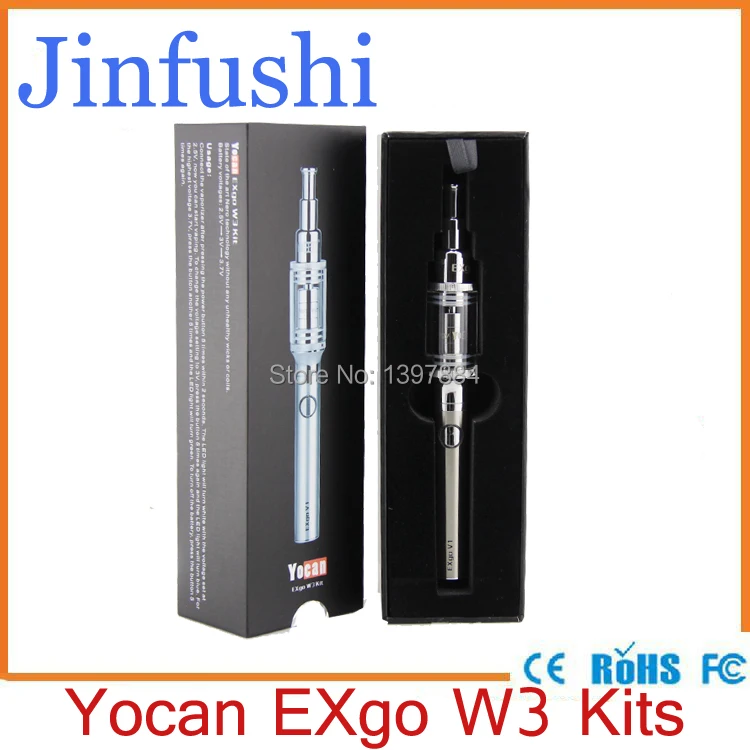 Original Yocan EXgo W3 Kits Wax Vaporizer Starter Kit Pure Taste vs Clourtank M3 M4 Herbal Vaporizer wax electronic cigarette 