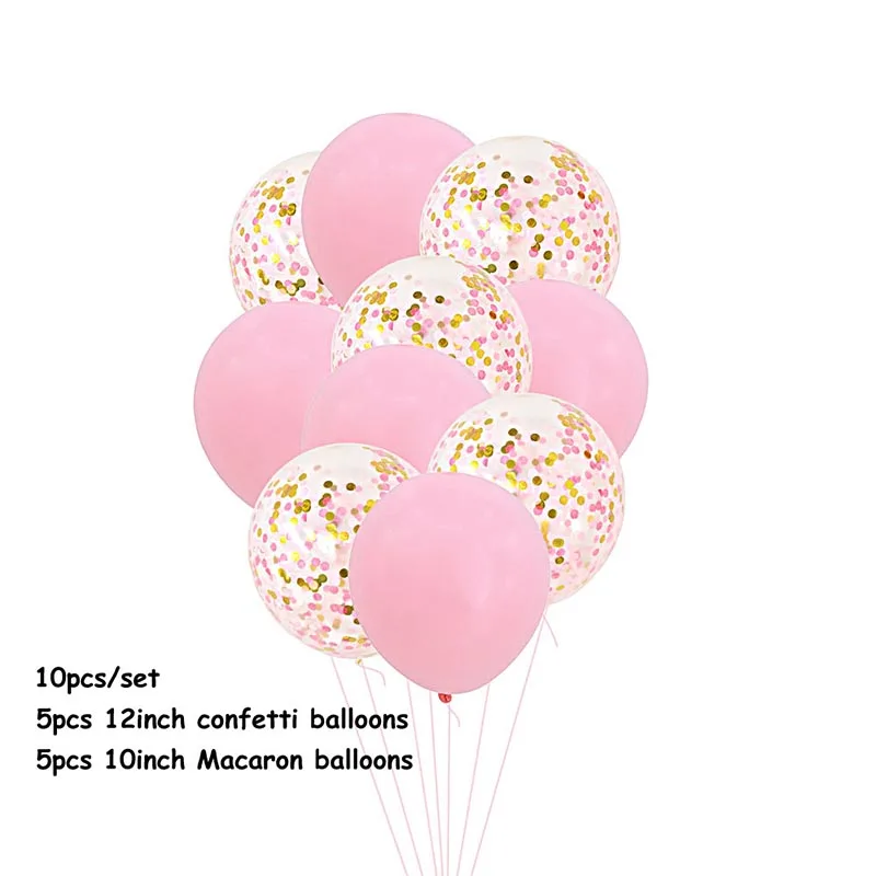 10pcs 12inch Rose Gold Confetti Balloons Champagne Gold Latex Balloons Birthday Wedding Party Decoration Baby Shower Supplies