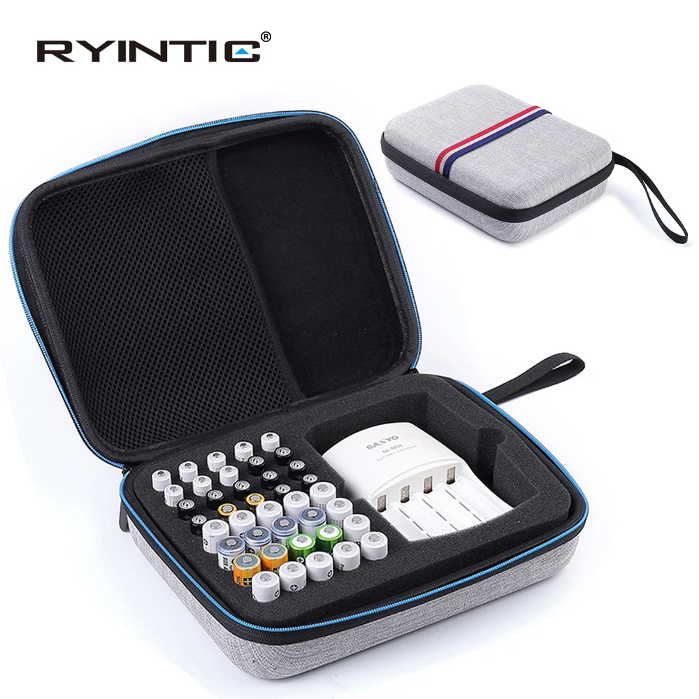 Beste Draagbare Draagtas EVA Shockproof Beschermende AA AAA Batterij Houder Storage Box Case Organisator Container aa aaa Rangement stapel