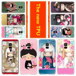 Чехол для телефона для samsung Galaxy J6 J4 плюс J8 J3 J7 2018 J5 J3 j7 2017 2016 j6 Prime чехол kawaii японская кукла-кокеши