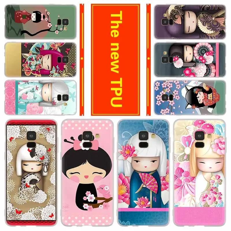 Чехол для Samsung Galaxy J6 J4 Plus J8 J3 J7 2018 J5 j7 2017 2016 j6 Prime kawaii Japanese Kokeshi Doll|Бамперы| |
