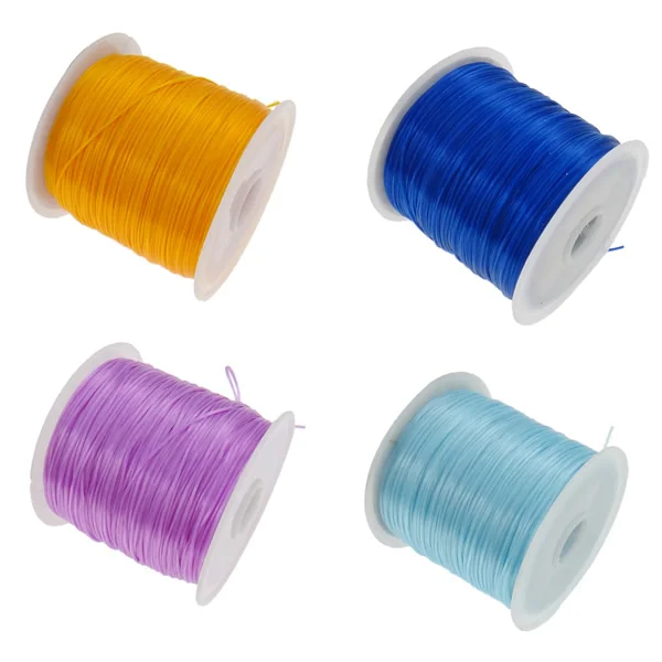 

YYW 70m South Korea Imported Colored Elastic Thread 1mm Cord String Accessories Spool DIY Making for Bracelets Elastic Cords