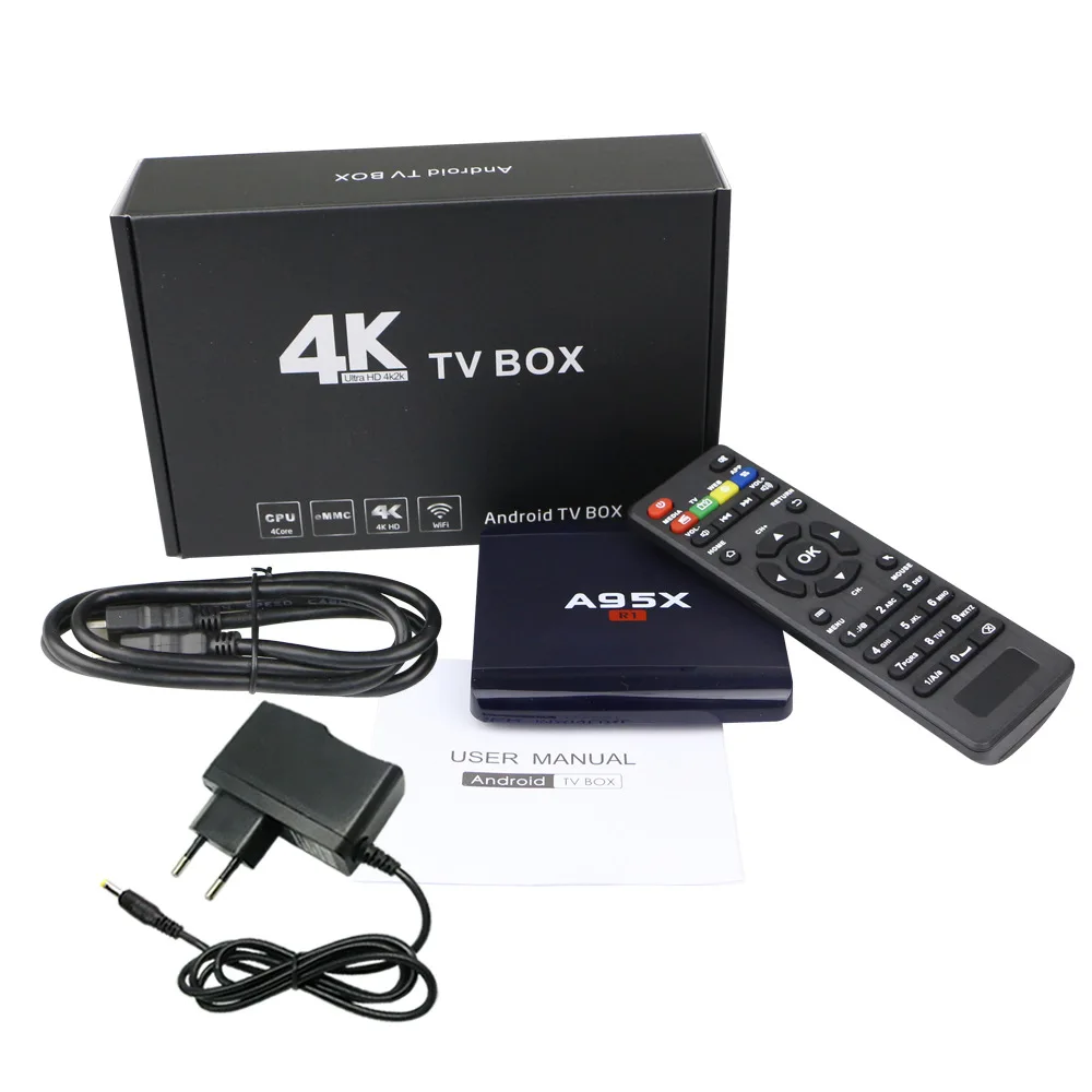 A95X R1 Amlogic S905W четырехъядерный Android 7,1 tv Box 2 ГБ DDR3 16 Гб rom 4 K HD медиаплеер 2,4 ГГц Wifi смарт-приставка PK X96 TX3