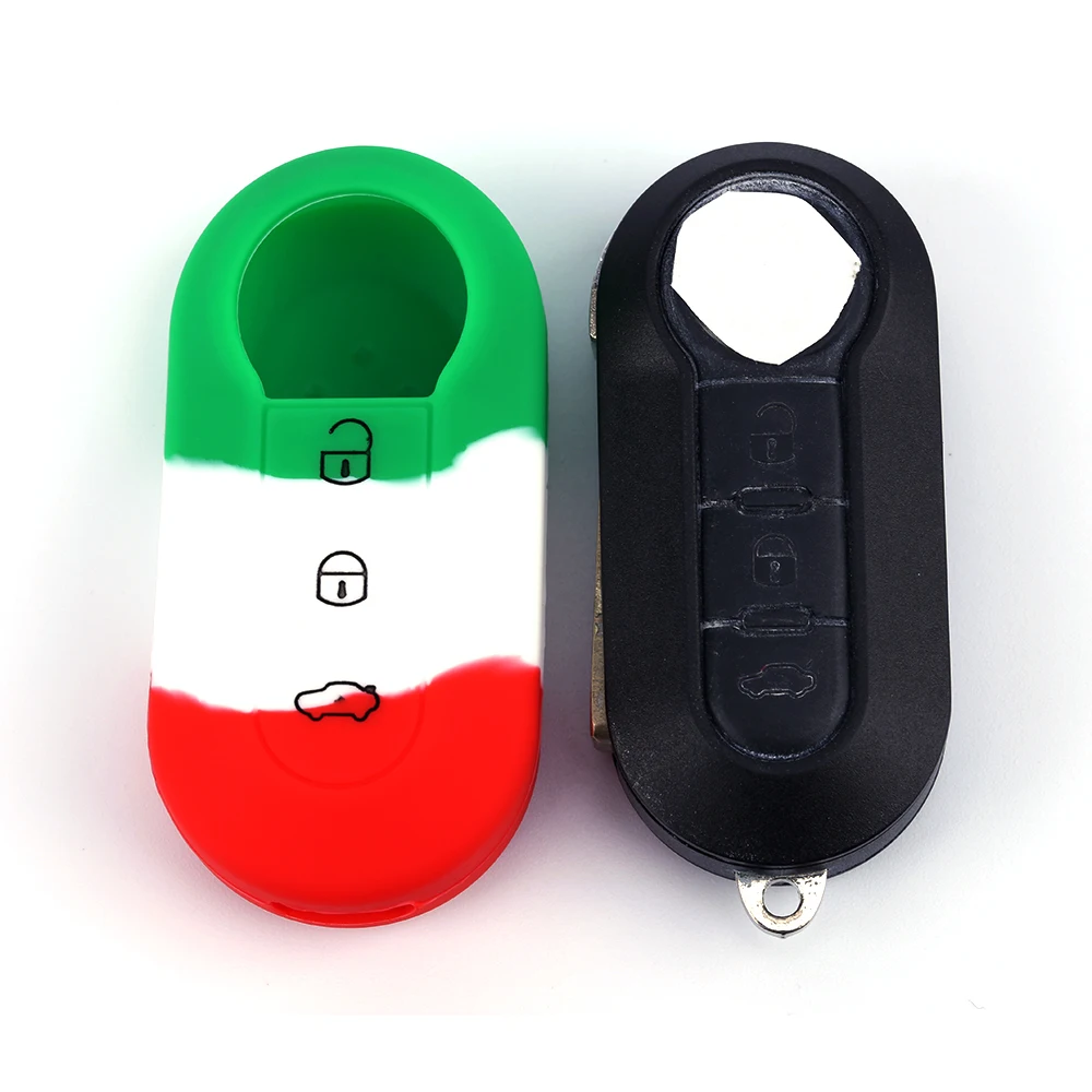 3 Buttons iTimo Car Silicone Key Cover Case for FIAT 500 500L ABARTH Panda Punto Bravo 3 Buttons iTimo Car Silicone Key Cover Case for FIAT 500 500L ABARTH Panda Punto Bravo