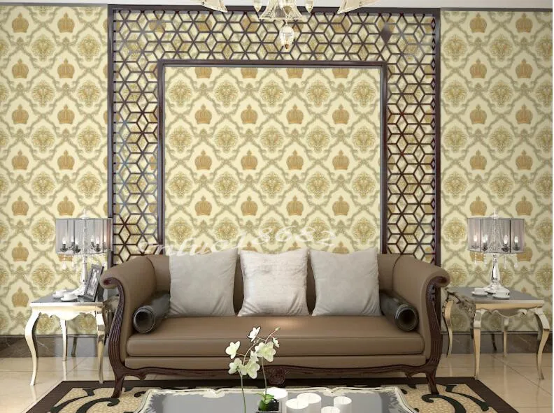 Waliicorners Luxury European Crown wallpaper hotel clothing shop restaurant beauty salon tea shop clubhouse simple wallpaper 12 QQ20180617000146_