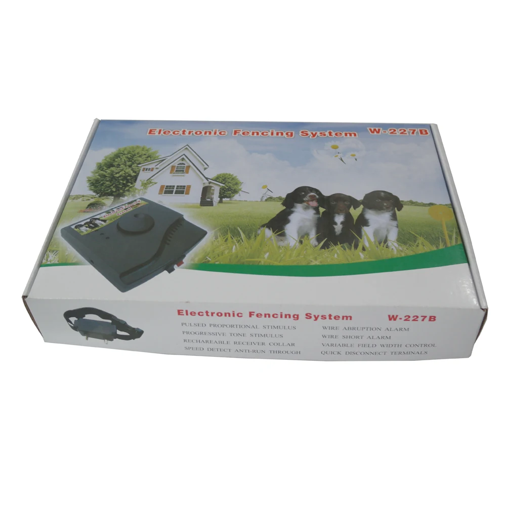 JanPet 2 dogs Inground Dog Fence Rechargeable Receiver Collar Dog Electric Fencing System W-227B