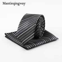Mantieqingway Бизнес 22*22 см Для мужчин платок полиэстер галстук набор полосатый платок Corbatas Hombre Pajarita Свадебные