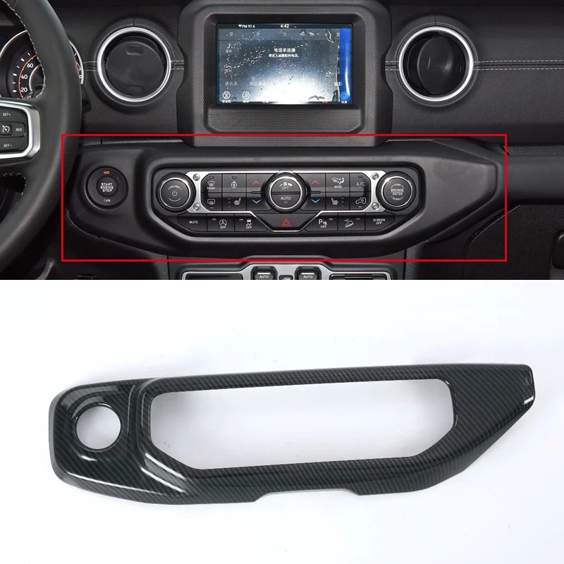 

Left Hand Drive! For Jeep Wrangler JL 2018 2019 (Not fit for JK model) ABS Plastic Interior Air Condition Panel Cover Trim 1pcs
