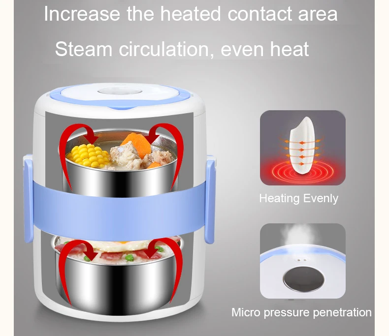 DMWD Мини рисоварка портативный Электрический нагрев Ланч-бокс нагреватель для приготовления пищи подогреватель 2 Слоя Яйцо Пароварка контейнер для еды