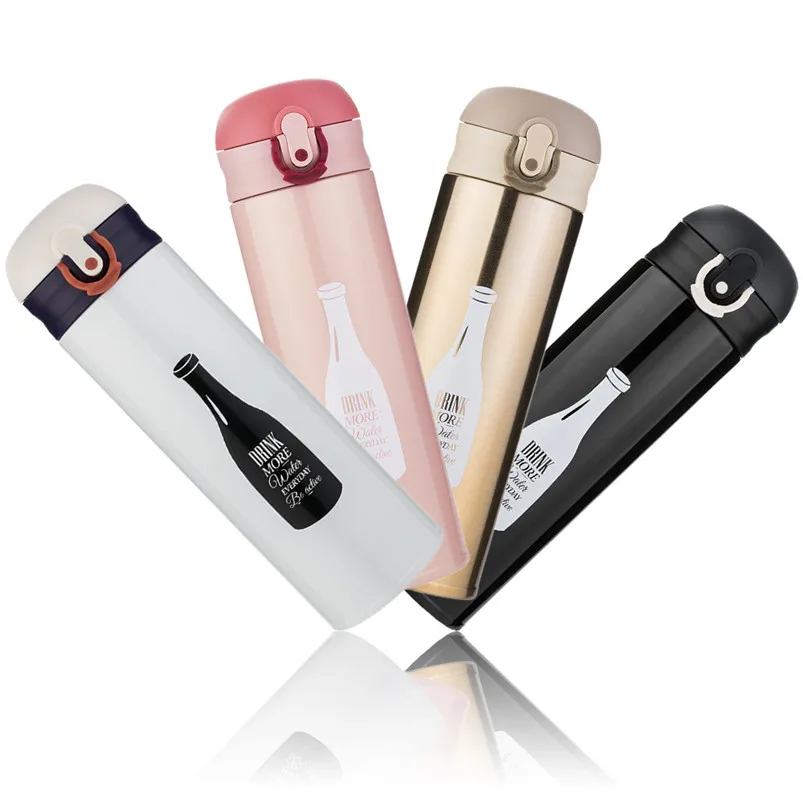 

500ml Classical Portable Stainless Steel Vacuum Flask Thermos Coffee Cup Travel Water Bottle blessing gift F27