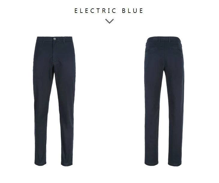 Отборные мужские новые хлопковые с микро-эластичные Простые однотонные тонкие повседневные брюки S | 419114557
