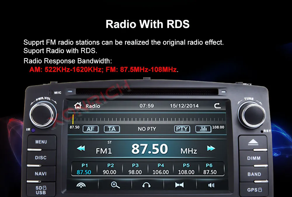 Excellent 2 Din Car DVD Player GPS Radio Multimedia For Toyota Corolla E120 BYD F3 2000 2005 2006  Head Unit Stereo Navigation Audio 4