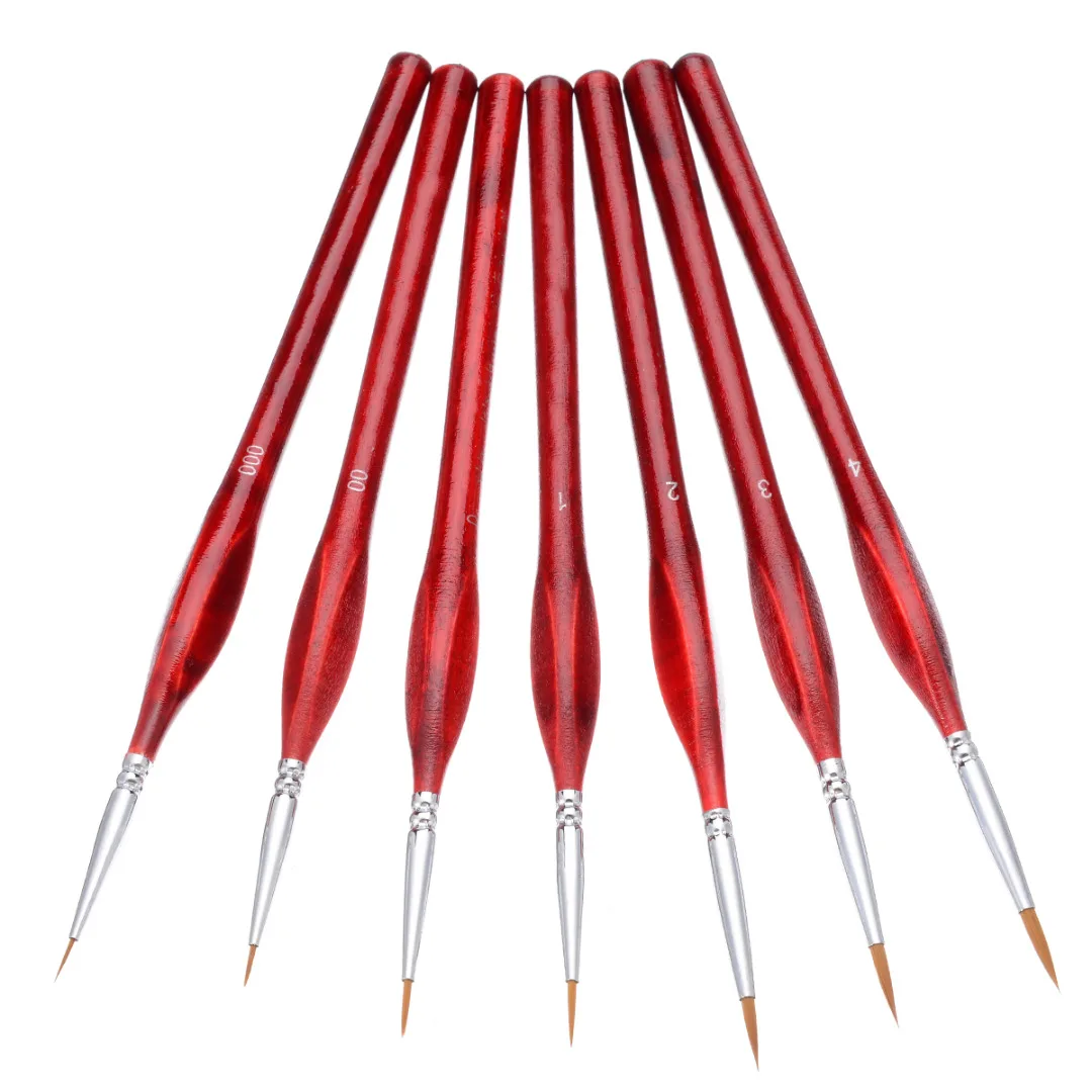 Mayitr Professional Paint Brush Sable Hair Paint Brush Set Detail Miniature Art Brush Painting For Fine Nail Art Work