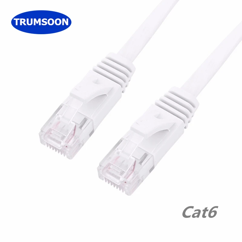 

Trumsoon Cat6 Lan Cable UTP RJ45 Flat Ethernet Patch Cord Network Cable for Router laptop