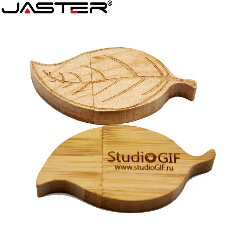 USB флеш накопитель JASTER с деревянными листьями 4/8/16/32/64/2 0 ГБ|USB флэш-накопители| |