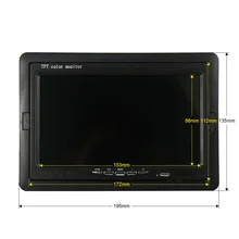 7 Inch Color TFT LCD DC 12V Car Monitor Rear View Headrest Display With 2 Channels Video Input For DVD VCD Reversing Camera