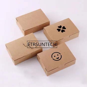 

500pcs Disposable kraft paper Fried Chicken Wings Popcorn Dessert storage Box takeout box candy fruit packaging boxes
