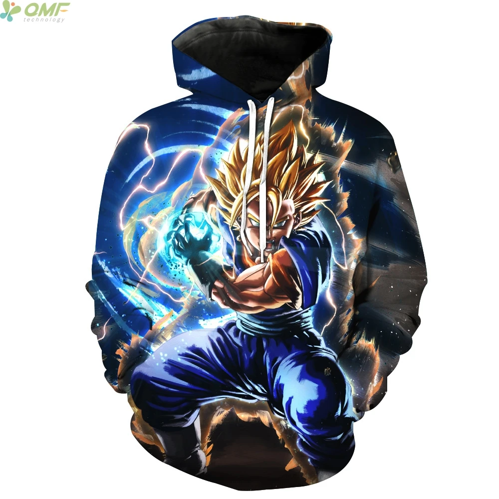 Vegito Final estampado sudaderas moda Otoño con capucha Tops Dragon Ball Z Goku Super Saiyan sudaderas con vegtto Hoody|fashion hoodie|hoodie fashionmen sweatshirt - AliExpress