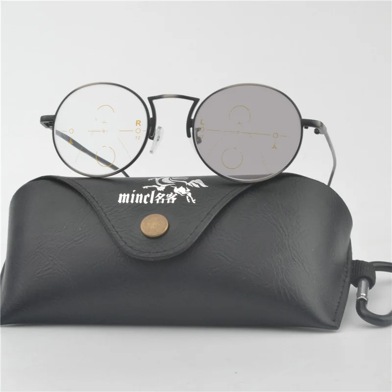

MINCL/ Alloy Progressive Transition Sun Photochromic Reading Glasses Men Round Hyperopia Presbyopia diopters Glasses NX