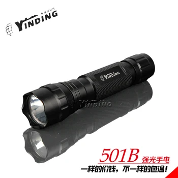 

YINDING 501B 10w Cree XM-L2 T6 1000 lm + Aluminum Alloy LED Strong light flashlight 1 * 18650 battery Outdoor lighting portable
