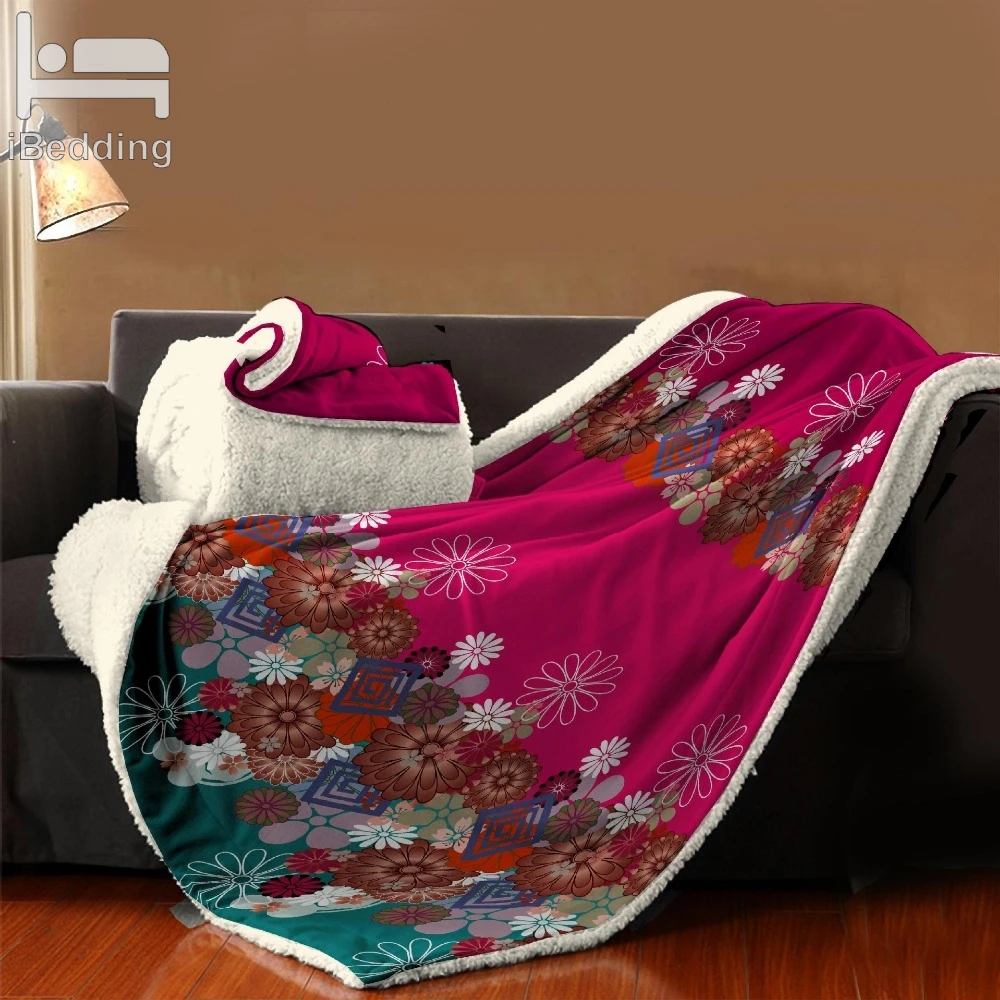 Высокое качество 6 видов стилей Красивая мандала цветок толстый хлопок пледы одеяло зимние плюшевые одеяла Диван рождественские подарки