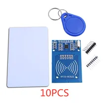 10 компл. MFRC-522 RC522 с радиочастотной идентификацией, инфракрасный IC Датчик карты Модуль для отправки S50 Fudan карты, брелок для arduino