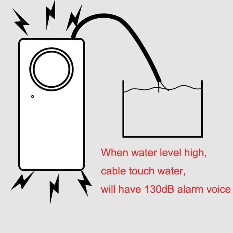 Беспроводной утечки воды датчик утечки воды сенсор детектор 130dB работать в одиночестве воды дома охранной сигнализации системы