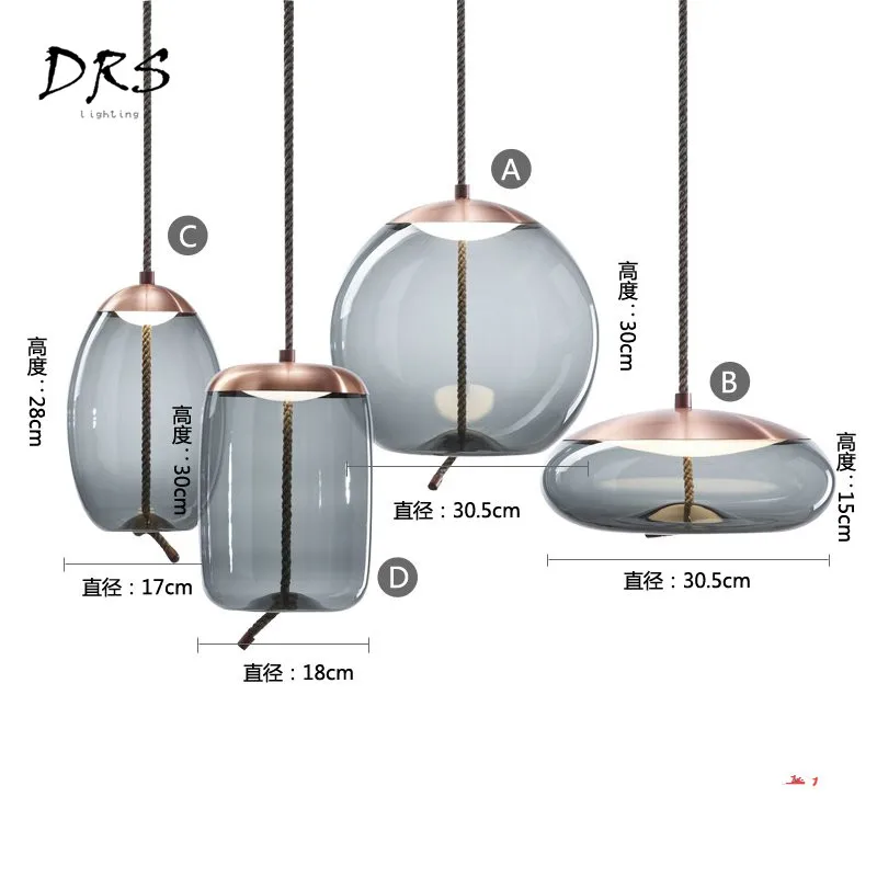 Скандинавский пост-современный стеклянный подвесной светильник освещение минималистичный светодиодный дизайнерский BROKIS узел гостиная креативная Подвесная лампа блеск
