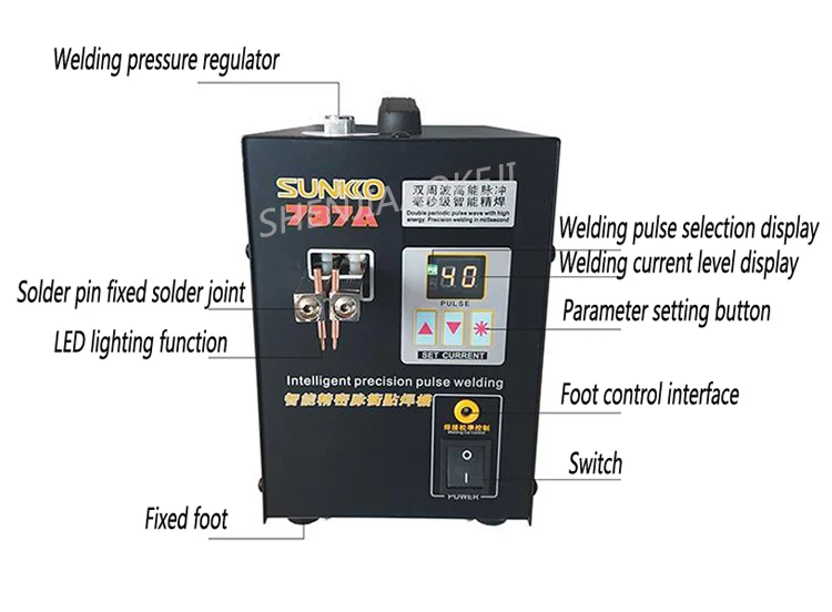 1 шт. Аккумуляторный аппарат для точечной сварки S737A миниатюрный ручной педаль литиевая батарея зарядки сокровище никель сварочный аппарат 220 В