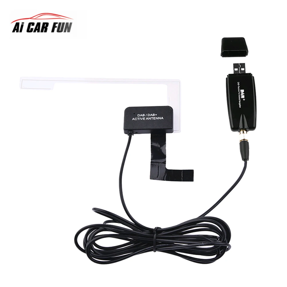 Universal DAB+ Extension Antenna With USB Adapter Receiver For Android 4.4 5.1 6 7.1 Car Player Applicable For Europe Australia