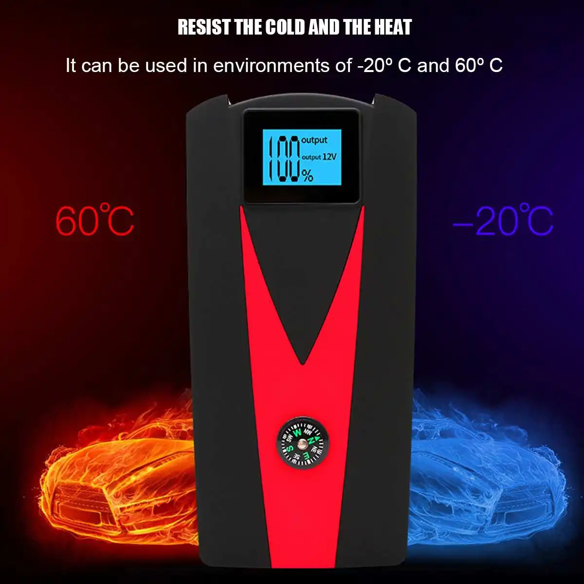 Cena 12V 99900mAh LED przenośny do samochodu Jump Start Starter Powers Bank Booster 2 USB ładowarka urządzenie zapłonowe awaryjne moce Kit