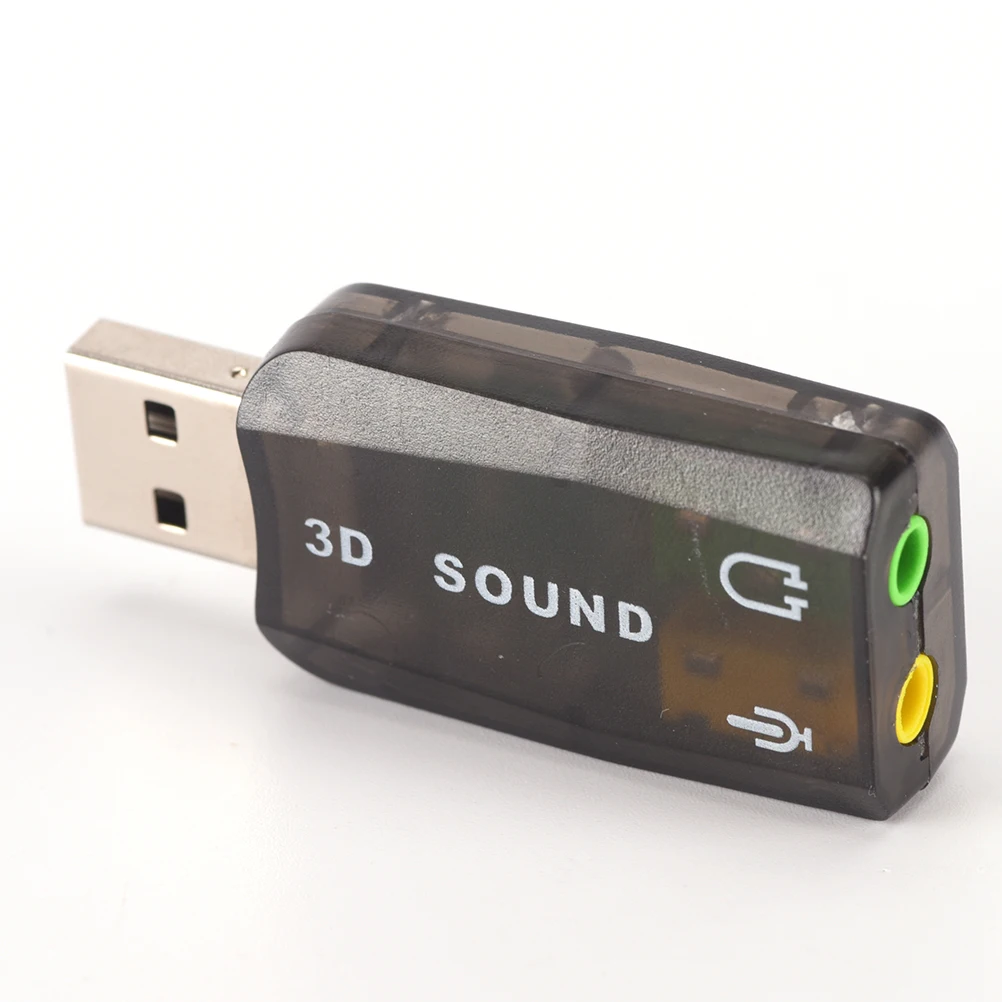 Черный 3 d USB звуковая карта 5 1 Внешний аудио звуковой динамик ноутбук Адаптерный