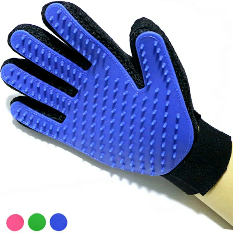 

Pet Cat Dog Comb Brush Soft Rubber Massage Gloves for Bath Hair Remove Multifunctional Deshedding Tools for Dogs Cats Right Hand