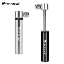 WEST BIKING Aluminum Alloy Bicycle Pump 120 PSI Schrader Presta Road Mountain MTB  Bike Air Pump Cycling Tire Inflator Bike Pump