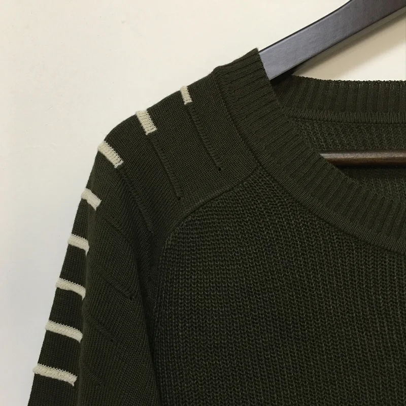 Drop shipping Brand Sweater Men New Arrival Casual Pullover Men O-Neck Quality Knitted Male Patchwork top Sweaters plus size