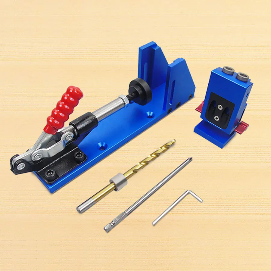 

Kreg Style Hole Jig Kit System For Wood Working & Joinery With Screwdriver 9.5mm Drill Bit Set For Carpenter Hardware Tools