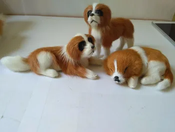 

simulation dogs model toy polyethylene&furs beagle one lot/ 3 pcs dicraft,home decoration toy d2716