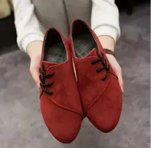 2016 spring new hot selling women’s shoes Casual woman with flat lace nubuck leather beautiful shoes toe shoes W016 head