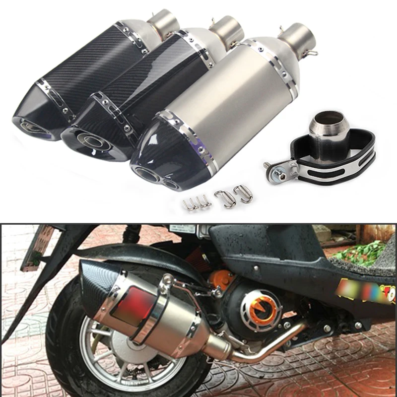 

Universal 51mm Silencer System Silp on Motorcycle Exhaust Muffle Pipe With Removable DB Killer For R6 CBR500 MT-09 Z750 Z800