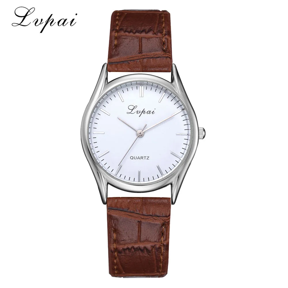 1 Pairs Couples Lvpai Leather Band Watch Casual  Quartz Analog Wrist 2018 Fashion Watch For your lover