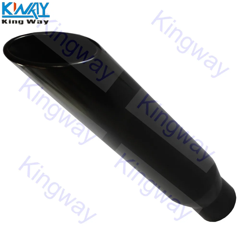 

FREE SHIPPING - King Way - Black Stainless Steel Truck Tail Exhaust Tip 2.5" Inlet - 3.5" Outlet - 18" Long