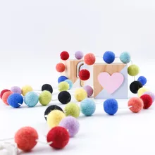Гирлянда из непальской шерсти. Вечерние Декор 80 шт./лот шерстяные шарики. Свадебные украшения. Красочный Декор детской комнаты. Забавный домашний декор Прорезыватель