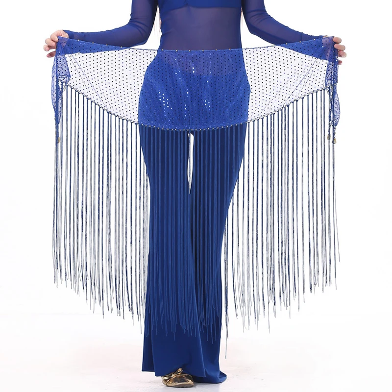 Набедренный платок для танца живота с кисточками и блестками | Тематическая
