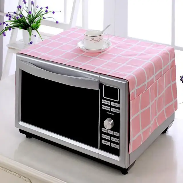 Special Price Cover For Microwave Plaid Cotton Canvas Microwave Cover Oil And Dust Oven Cover 100*35cm Kitchen Oven Cloth Special Price Cover For Microwave Plaid Cotton Canvas Microwave Cover Oil And Dust Oven Cover 100*35cm Kitchen Oven Cloth