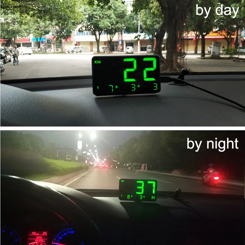 4," Автомобильный HUD Дисплей, автомобильный HUD gps, измеритель скорости, светодиодный дисплей, сигнализация скорости, высота, цифровой дисплей, проекция на лобовое стекло