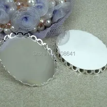 Пустая в овальной раме с узором площадка-тарелка основы настройки Смола Кабошон результаты для плавающего шарма медальоны делая серебристого цвета, покрытый слоем металла